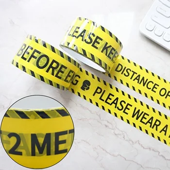 

Safety Tape 2m Metre Apart Social Safe Distancing Floor Tape Security Sticker Home Decoration Warning Tape 33 m x 48mm Hot Sale
