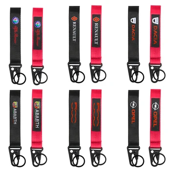

1pcs Car Key Ring Ribbon Lanyard Key Chain Key Holder Hang Rope for Audi Q3 A8 opel renault fiat abarth 500 Nissan juke dacia