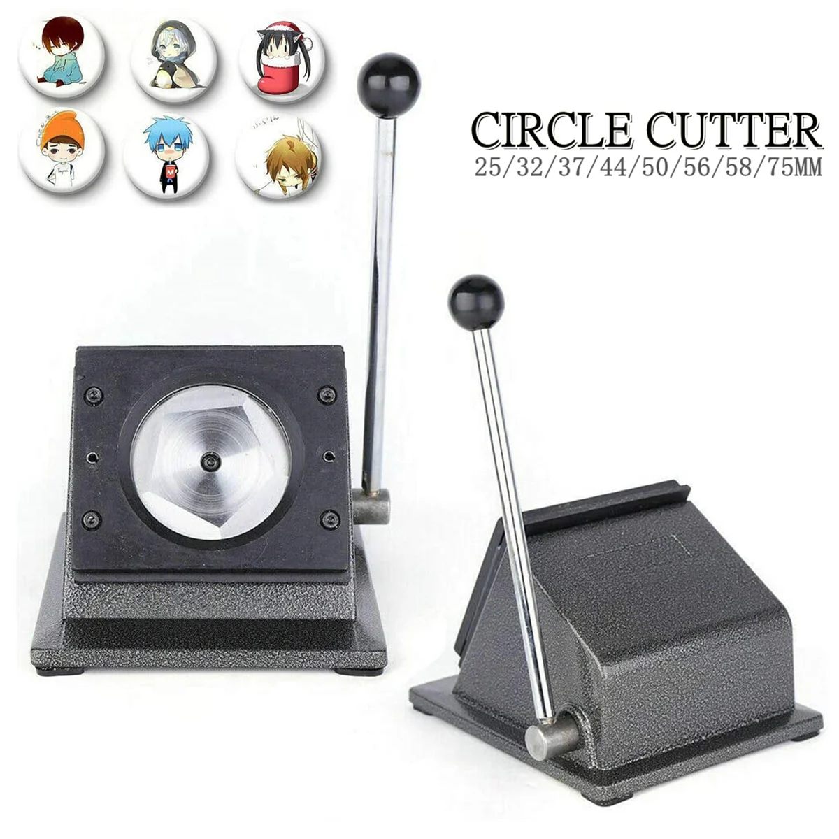 Badge Button Maker Circle Cutter DIY Round Paper Cutting Circle Knife Button Badge Cutter Paper Machine Tools 25MM-75MM