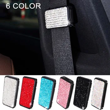 

Auto Interior Decoration Rhinestone Car Seat Belt Stopper Clip Seat Belt Fastener and Adjuster Interior Accessories