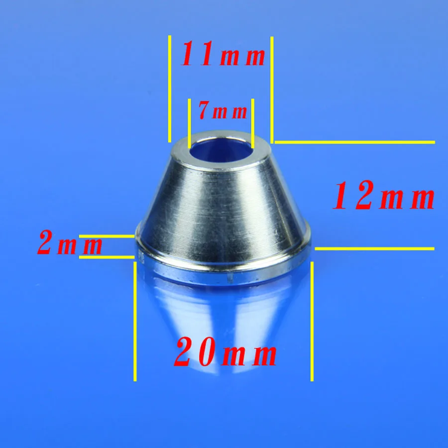 20mm x12mm x 7mm Aluminum Smooth Reflector S5 Small Flashlight Reflective Cup LED Hole 7mm led flashlight reflector