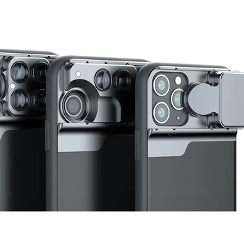 

Mobile Phone Case 3 in 1 Phone Lens Mini Lens Protection Cover Kit CPL 180° Fisheye 10X Macro Lens for iPhone 11