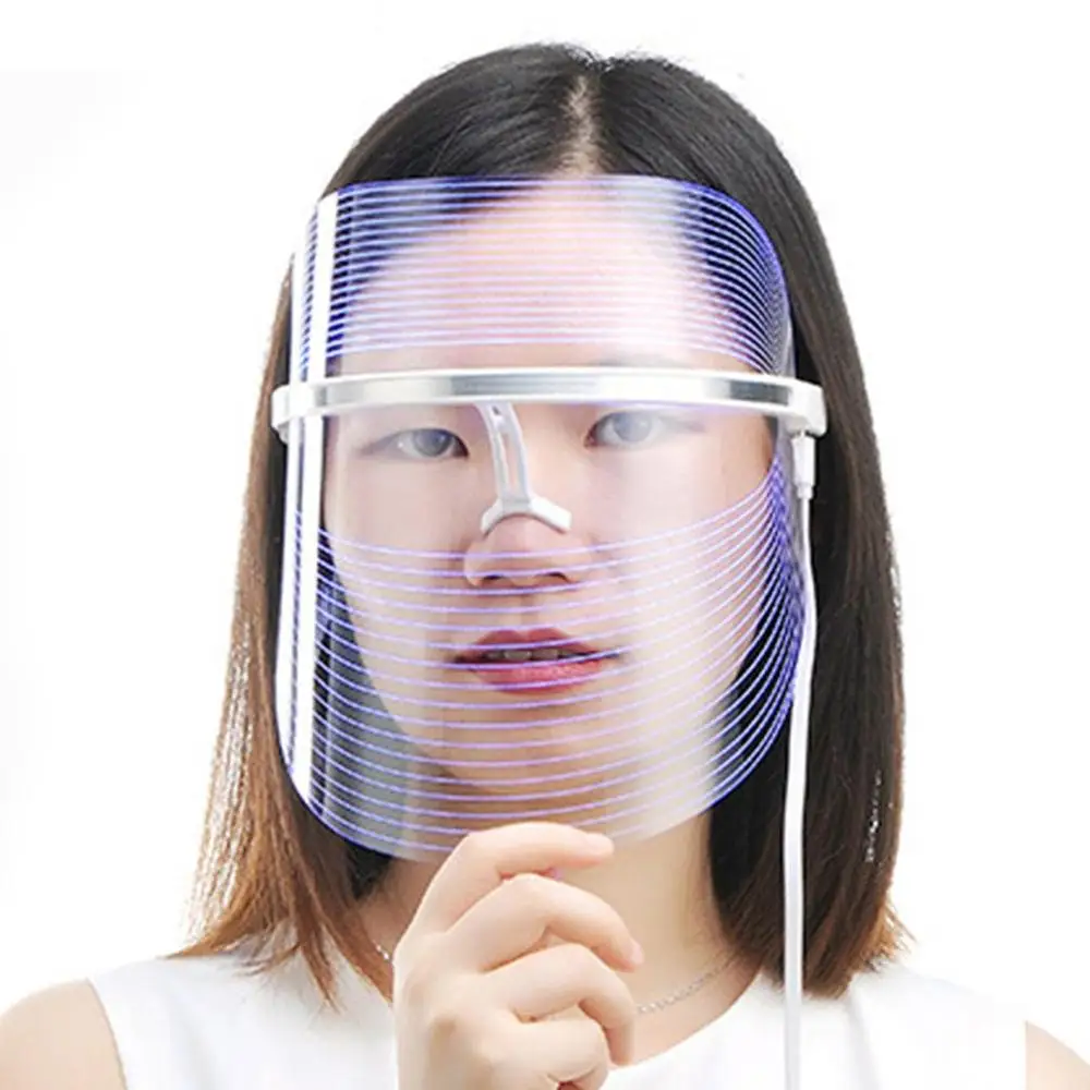 

Led Beauty Mask Beauty Instrument Photon Skin Rejuvenation Instrument Three Color Light Mask Acne Blemish Whitening