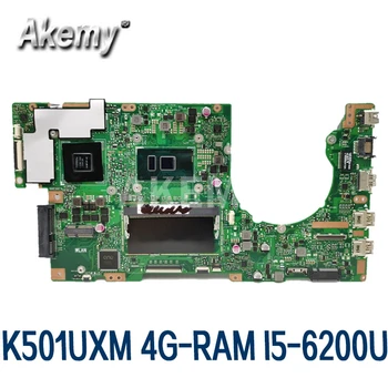 شراءAkemy جديد! K501UXM اللوحة لابتوب For Asus K501UW K501UXM K501UQ اللوحة الأصلية DDR4 4G-RAM I5-6200U GTX950M-2GB