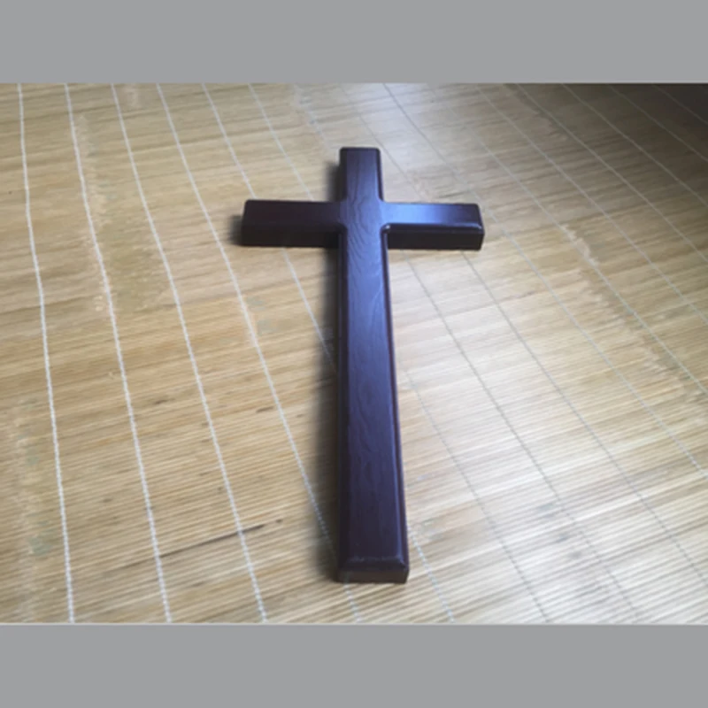 42 см Jesus Christian бутик твердой древесины большой крест деревянный дом кулон