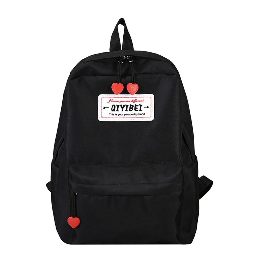 

Fashion Lady Nylon Cute Solid Color Large Capacity Student Bag Backpack Canvas capacity student bag backpack dropship