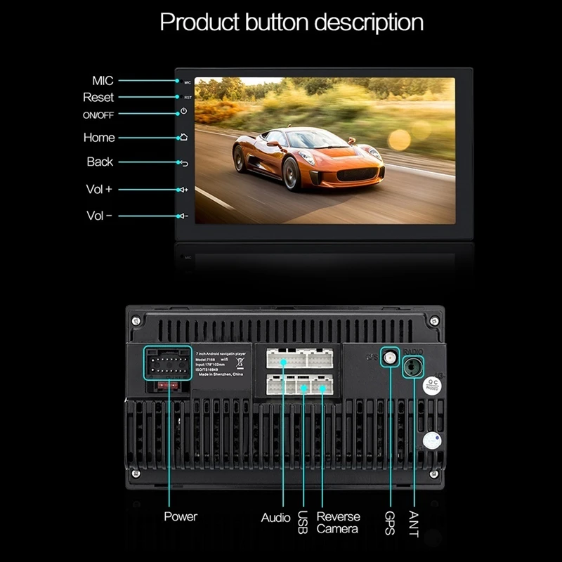 Best Universal Android 9.1 2+32G Car Radio Audio Stereo GPS Navi 7inch Press Screen 2 Din MP5 Player 6 Best Universal Android 9.1 2+32G Car Radio Audio Stereo GPS Navi 7inch Press Screen 2 Din MP5 Player 6