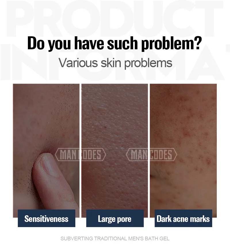 MANCODES 30ml Oligopeptide Anti- Acne Face Serum Shrink Pores Face Essence Firming Facial Essences Anti-Aging Repair Cream