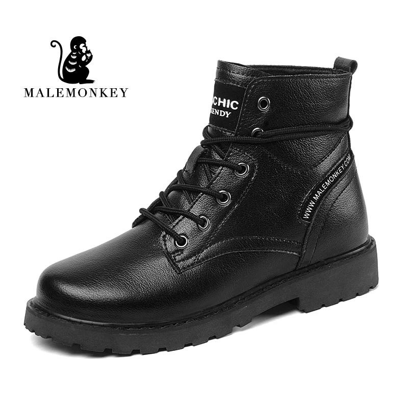 

MALEMONKEY Luxury Brand Designers 2019 New Fashion Women Shoes Lace Up Lady Winter Doc Martens Ankle Boots for Women