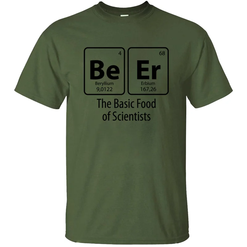 Новинка, модная черная футболка с надписью "Beer-The Basic fedures Of scientics",, Sunlight, нормальная Мужская футболка с круглым воротником, хлопок, хип-хоп