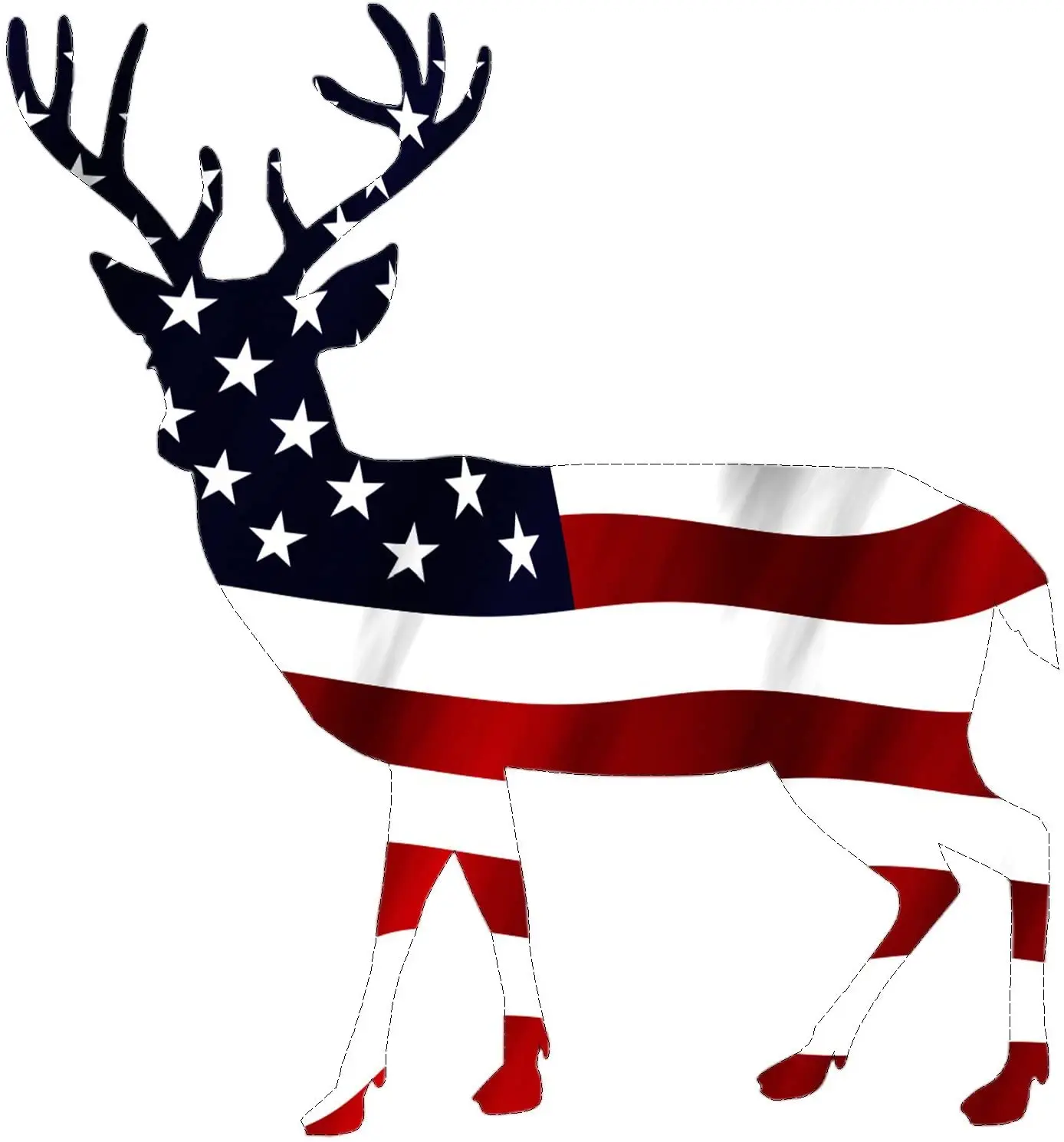 

Deer Hunter Buck Decal Sticker American Flag USA PatrioticAuto Sticker Vinyl for Bumper Car Truck RV SUV Boat Window,12cm*12cm