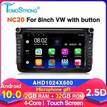 

8 inch Android 10 Car GPS multimedia player For VW/Volkswagen/Golf/Polo/Passat/b7/b6/SEAT/leon/Skoda Auto radio 2.5D stereo