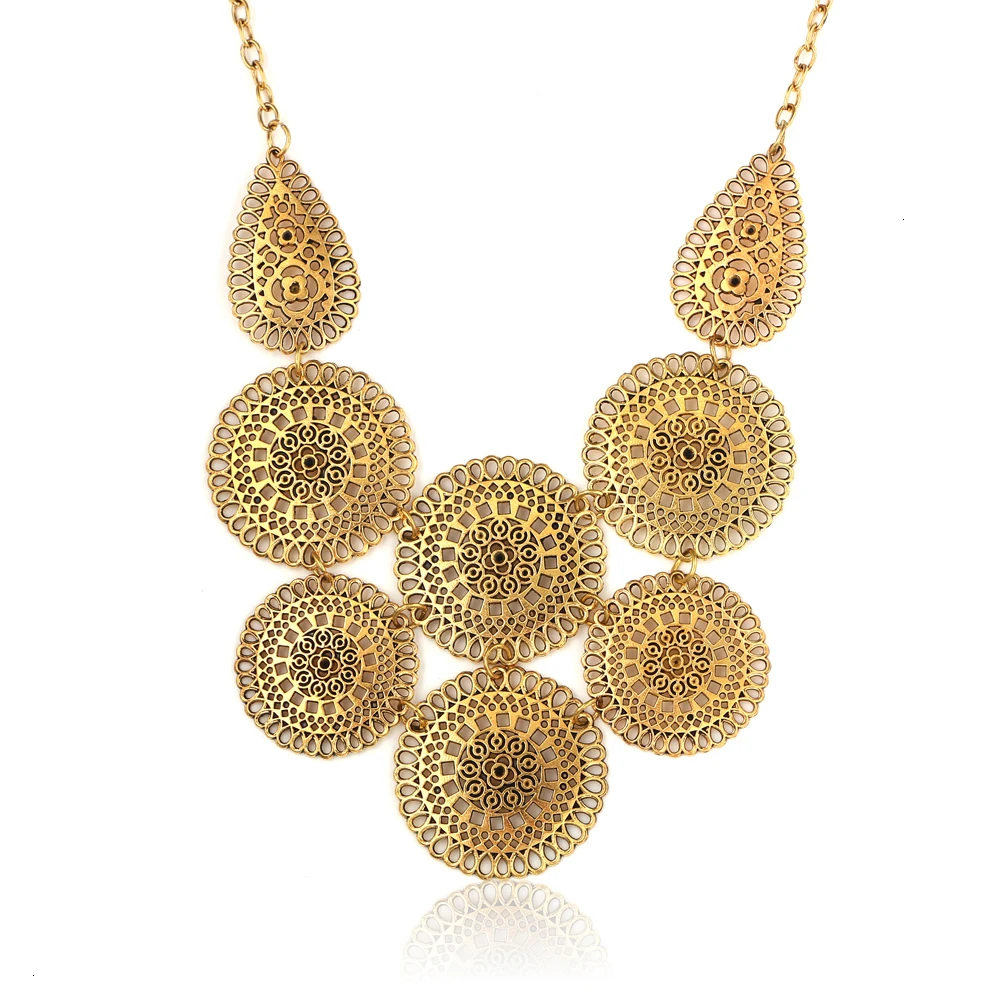 Массивные Макси ожерелья и кулоны Bijoux Collier Femme для женщин воротник Mujer модное винтажное Золотое колье ювелирные изделия Colar