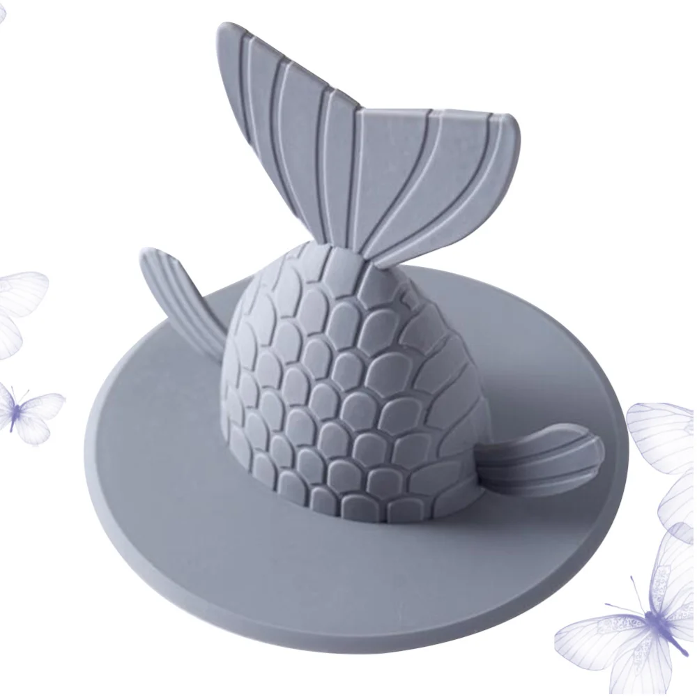 Серый напольная сливная раковина заглушка в форме рыбьего хвоста крышка Кухня