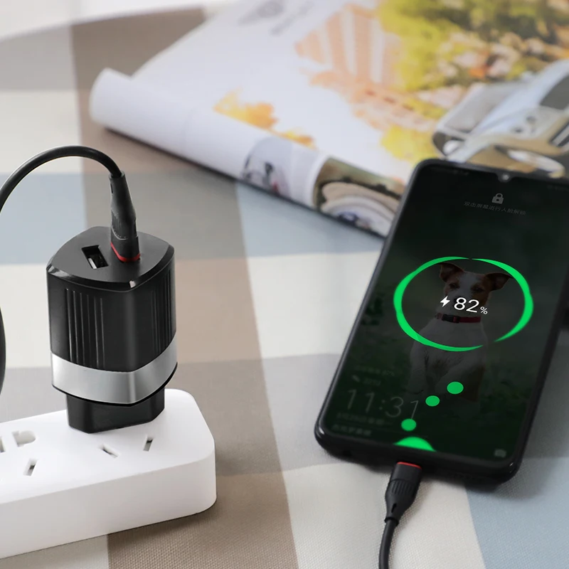 HOCO C55A, 20 шт./лот,, 5 В, 2,4 А, USB зарядное устройство для iPhone 11 Xs Max, евро вилка, настенное зарядное устройство, адаптер для samsung, Xiaomi, huawei