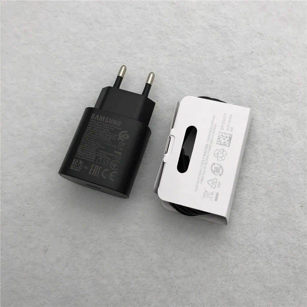 samsung note10 PRO 5G зарядное устройство 25 Вт ЕС супер быстрая зарядка дорожный адаптер type c кабель для samsung Galaxy s10 S9 a50 a70