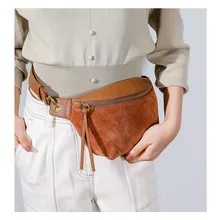 Поясная Сумка кожаная сумка-мессенджер через плечо сумка осень и зима новая мода дикая Грудь сумка женская