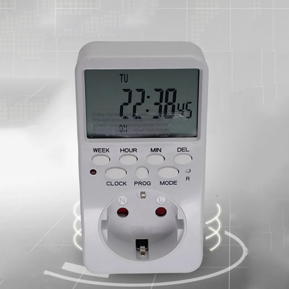 

Smart Programmable Timer Socket Changeable Hours Home Mechanical Outlet LCD Screen Display Electric Switch