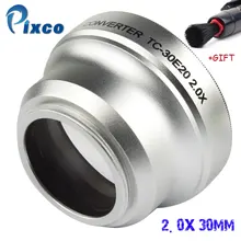 Pixco 30 мм 2.0X резьбовой объектив Увеличение телеобъектив для canon nikon sony PENTAX olympus DSLR DV SLR камеры