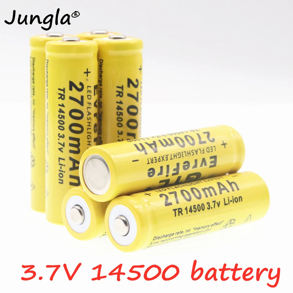 14500 2700mAh 3,7 V Li-Ion Oplaadbare Batterijen AA Batterij литиевая батарея voor Led Zaklamp Koplampen факел muis