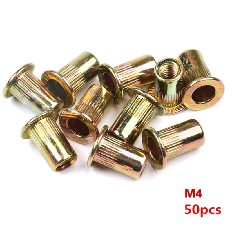 

M3 M4 M5 M6 Rivet Nut Zinc Plated Vertical Stripes Cylindrical Rivets Tool