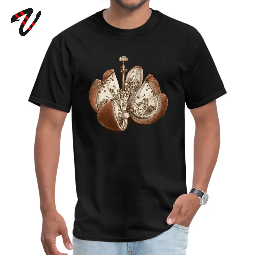 Оранжевая футболка с заводным механизмом новинка дизайнерская мужская в стиле