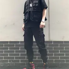 Военный жилет с несколькими карманами, жилет в стиле хип-хоп, мужской жилет для папы, жилетка без рукавов, мужской жилет, уличная одежда