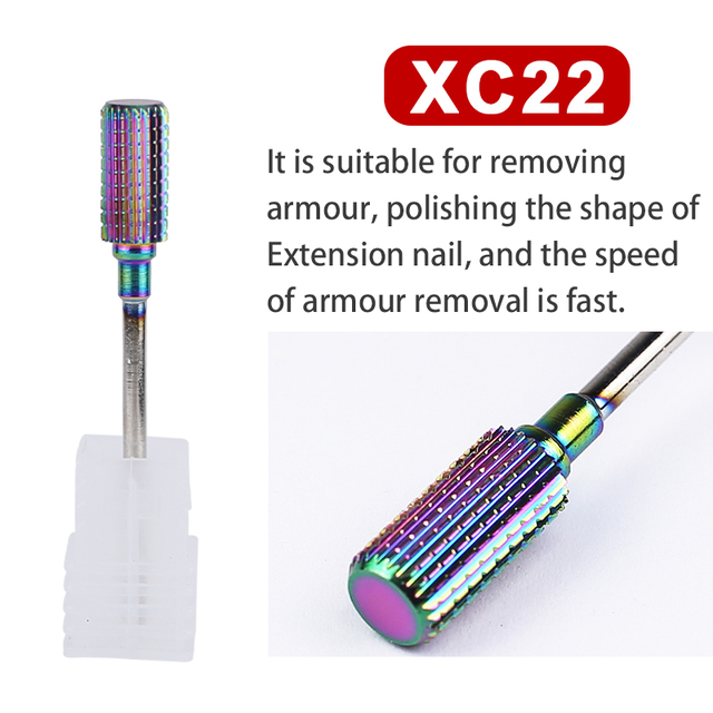 Milling Cutter For Manicure Rainbow Color Tungsten Steel Manicure Machine For Nail Drill Bits Tools Nail Accessories