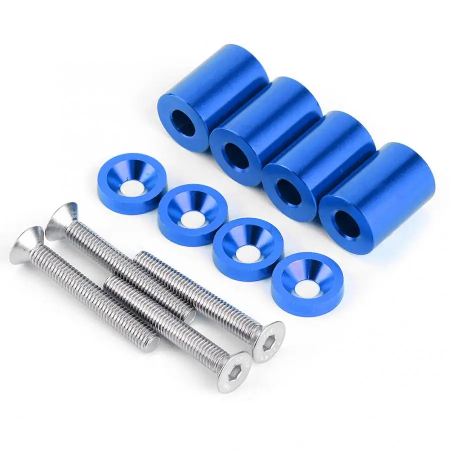 Hood Vents Aluminum Alloy Bonnet Raisers Hood Vent Spacers Screws Kit Modified Parts For Racing Hood Raisers Car Accessories