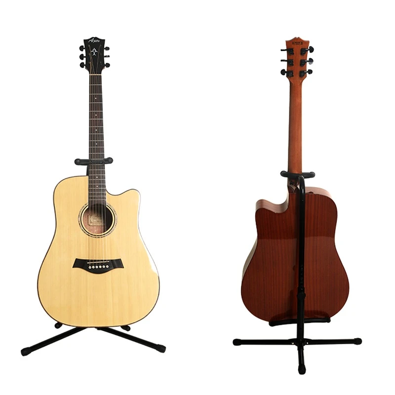 Soporte para guitarra acústica Rack portátil para instrumentos de cuerda Estante para bajo para guitarra Soporte para eléctrica 4/4 Marco guitarra Color negro Hierro Soporte para clásica Accesorios|guitar stand|guitar