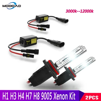 

2pcs HID Xenon Headlight Conversion Kit Headlamps H1 H3 H7 H4 H8 H9 H11 9005 HB3 55W Halogen Headlamps Slim Ballast Headlighs