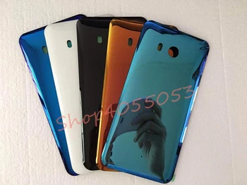 

10pcs New high quality Rear Panel Glass Battery Back Cover For HTC U11 Battery Cover Glass With Stickers