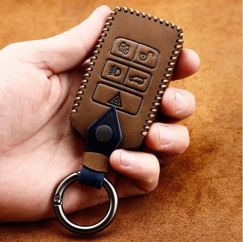 Автомобильный чехол для ключей из натуральной кожи Land Rover Range Discovery 5 Sport 2018 2019 Jaguar E
