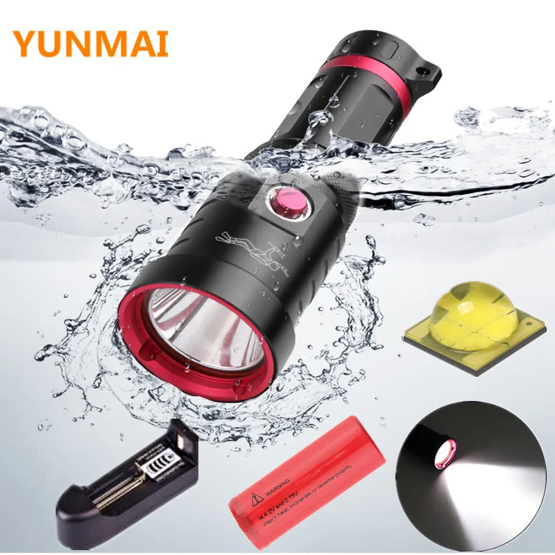 

Professional Underwater Light Diving Light XHP70.2 Scuba Dive Torch Flashlight for Underwater 200M Hunting Lantern