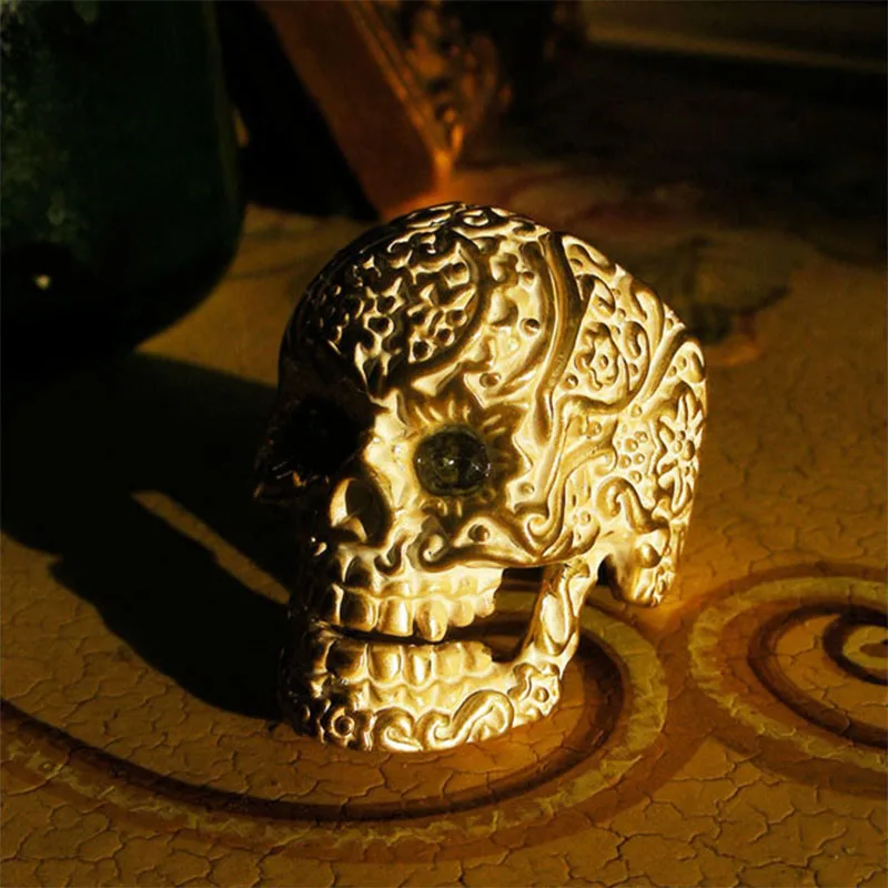 

Skull Ring Hip Hop Gold Color Jewelry