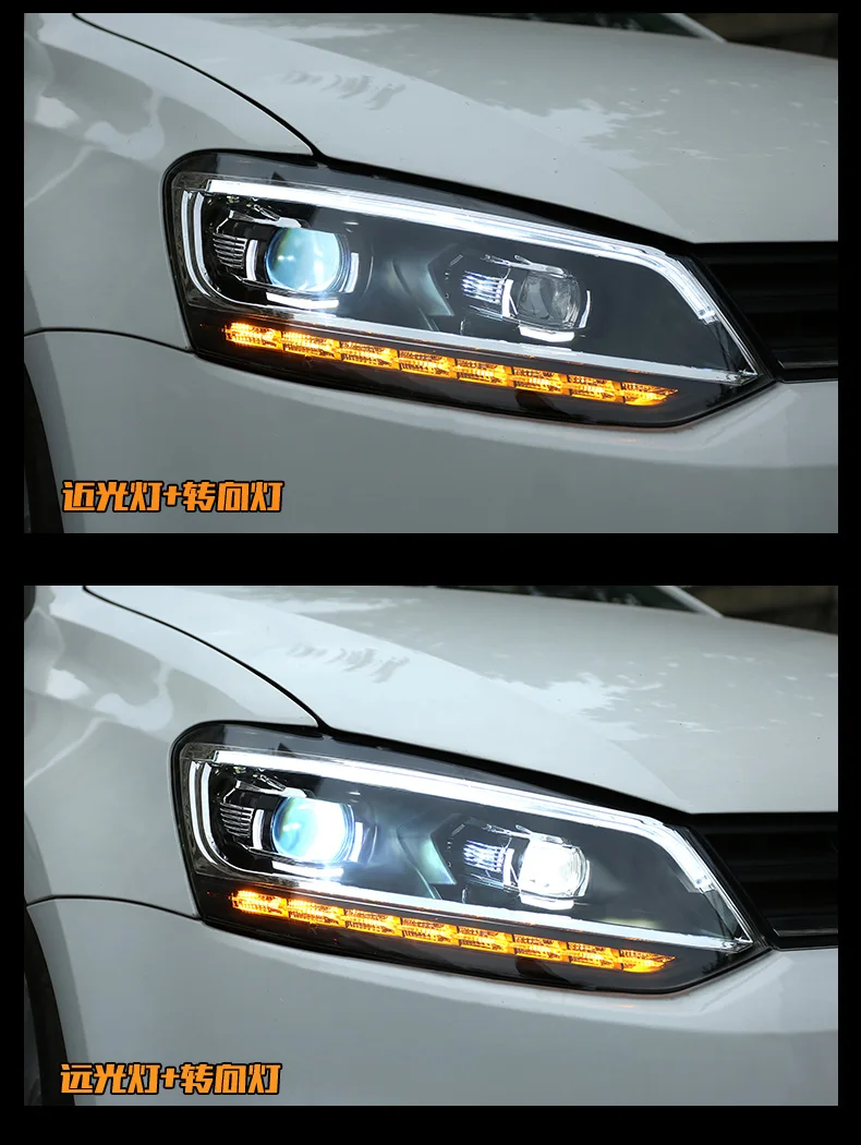 Автомобильный Стайлинг Головной фонарь для VW Polo СВЕТОДИОДНЫЙ Фонарь 2011- Polo DRL H7 D2H Hid вариант Angel Eye Bi Xenon луч