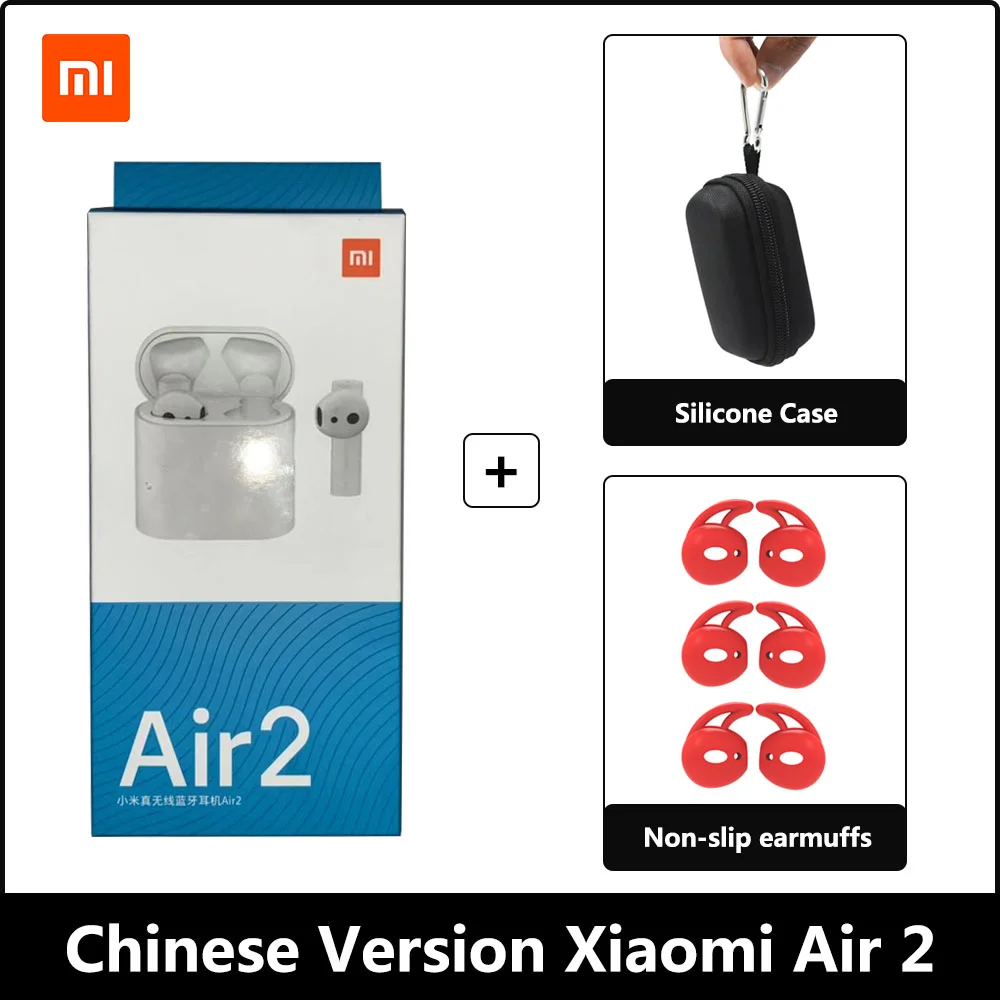 whit red Ear cap Oringinal Xiao mi Airdots Pro 2 беспроводные наушники TWS mi True Earbuds 2 LHDC Tap стерео управление Dual mi C ENC с mi c Handsfree - Цвет: whit red Ear cap
