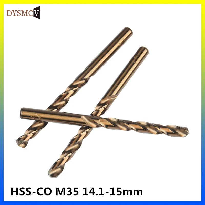 

2 pieces 14.1 bit 14.2, 14.3, 14.4, 14.5, 14.6, 14.7, 14.8, 14.9, 15mm HSS-CO M35 straight cobalt steel stainless steel stem