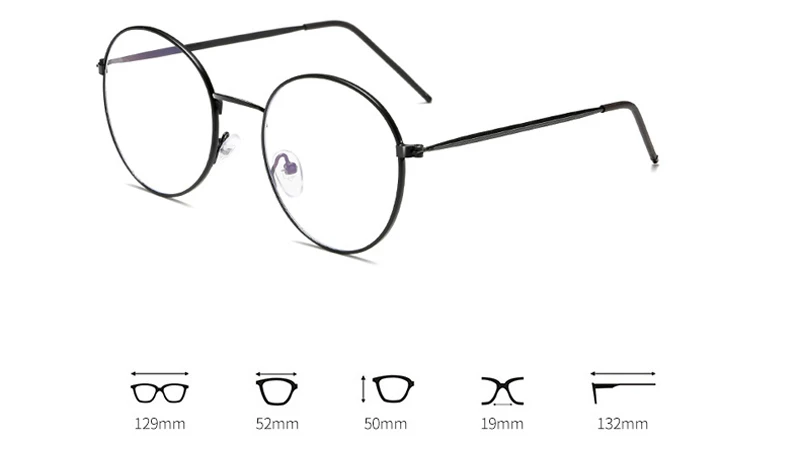 Seemfly, анти-синий светильник, очки, оправа для мужчин и женщин, круглые металлические очки, ретро очки для близорукости, очки для компьютера, Gafas Oculos De Grau