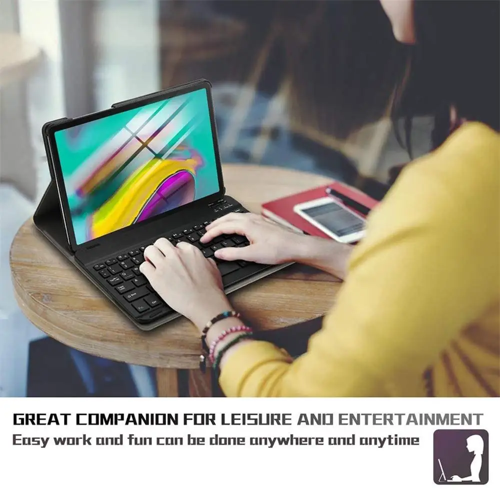 Для samsung Galaxy Tab S6 10,5 дюймов SM T860/T865 чехол с клавиатурой Bluetooth Тонкий чехол с подставкой с подсветкой защитный чехол