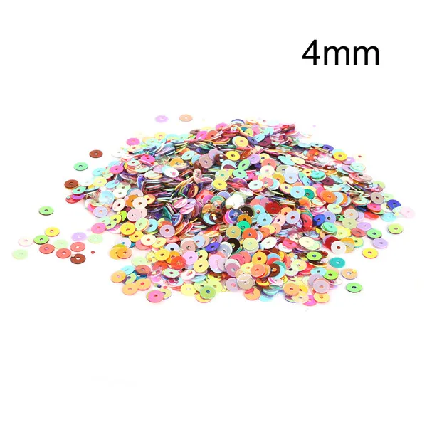 Mix Color 4mm 1500pcs-10000pcs 3/4/5/6mm Colorful Flat Round PVC Loose Sequins For DIY Needlework Sewing Costume Jewelry Manicure Fittings - Цвет: Mix Color 4mm