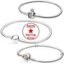 AODOGE, настоящий браслет, серебро 925, ювелирное изделие, цепочка-змейка, браслет, серебро 925,, ювелирное изделие, подарок на день Святого Валентина, HJS902