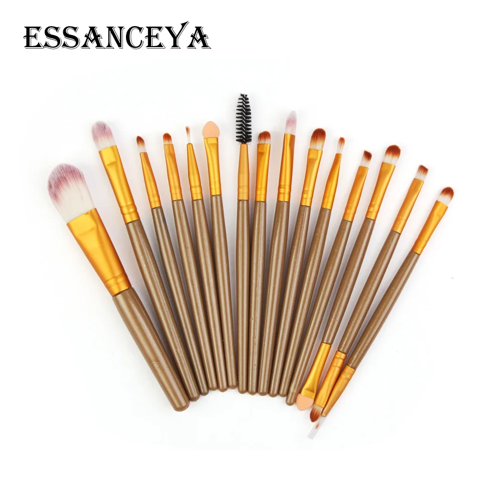 ESSANCEYA Pro 6-18Pcs Cosmetic Makeup Brushes Foundation Eye shadow Eyeliner Fan Make-Up Multipurpose Eye Brushes Cosmetic Tool