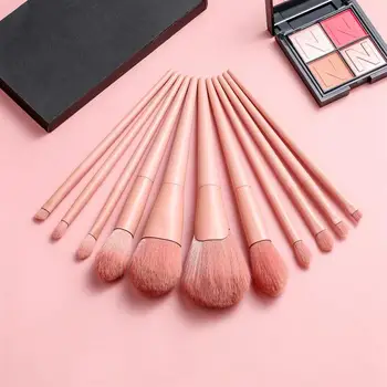 

11pcs Makeup Brushes Set Romantic Sakura Cosmetics Brushes Wooden Handle Nylon Bristles Powder Brushes For Women Girls