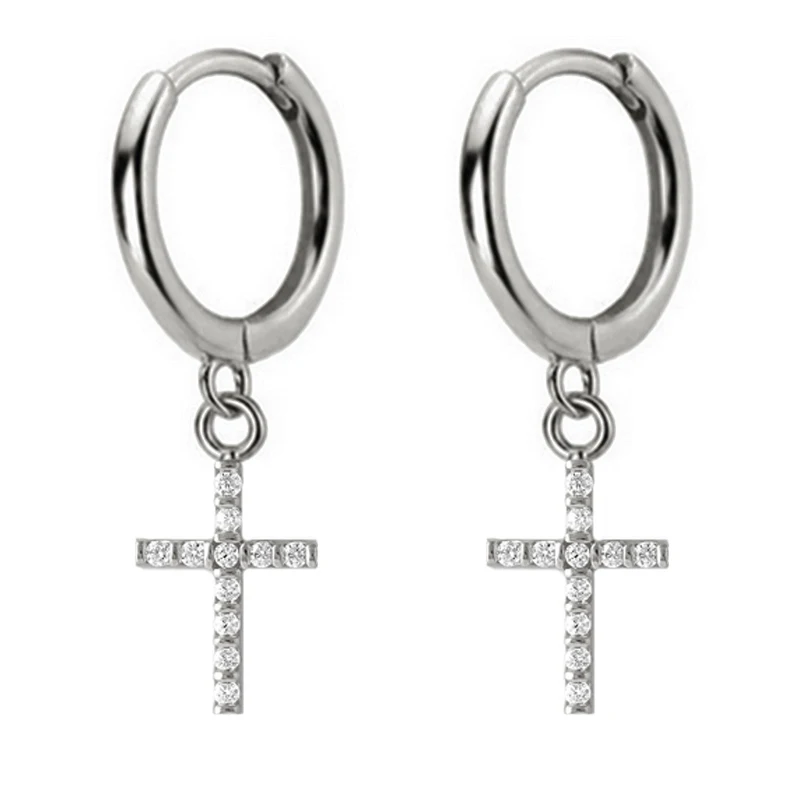 DA513 Silver Новинка, маленькие 925 пробы, серебряные Подвесные серьги-гвоздики, серьги для женщин, глаз, крест, сердце, змеиная звезда, очаровательные маленькие серьги-гвоздики DA506 - Окраска металла: DA513 Silver