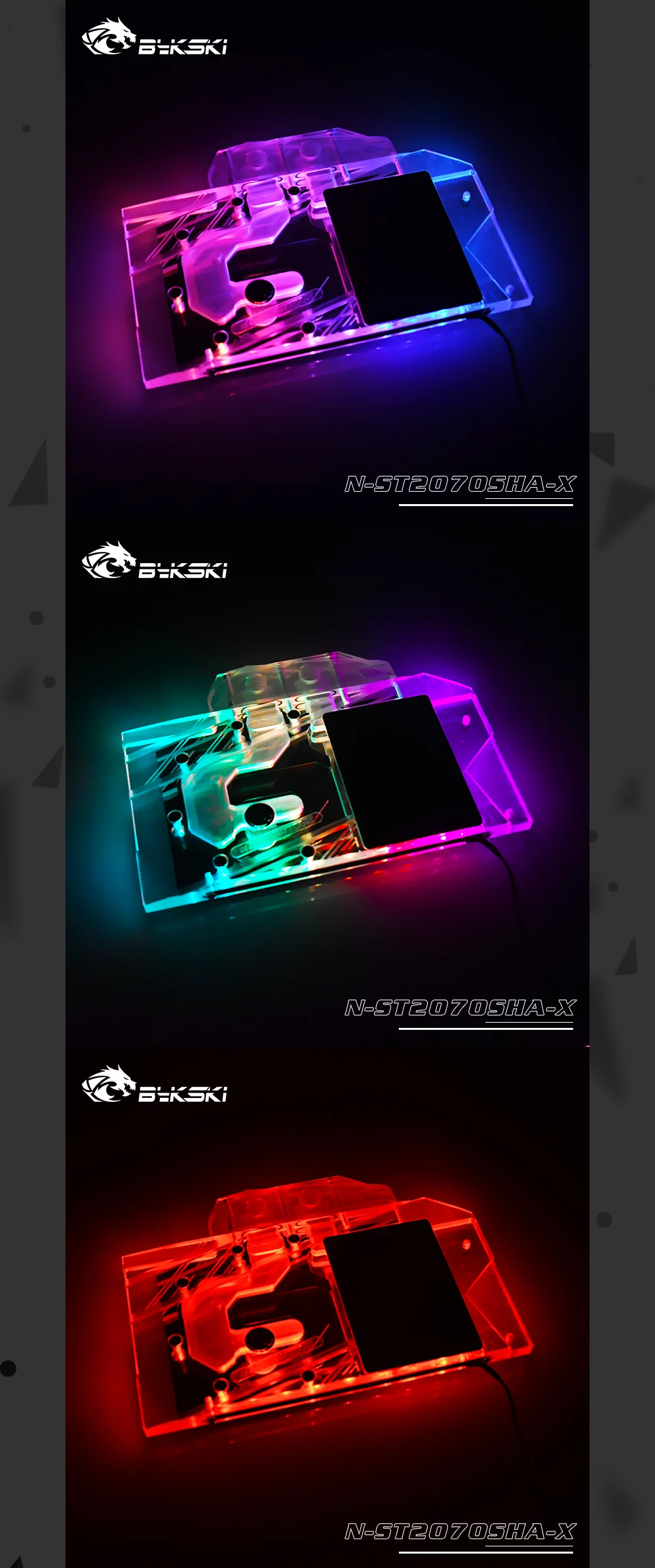 Bykski N-ST2070SHA-X блок водяного охлаждения GPU для ZOTAC RTX 2070 super-8GD6 HA/RTX 2070 super-8GD6 MINI OC