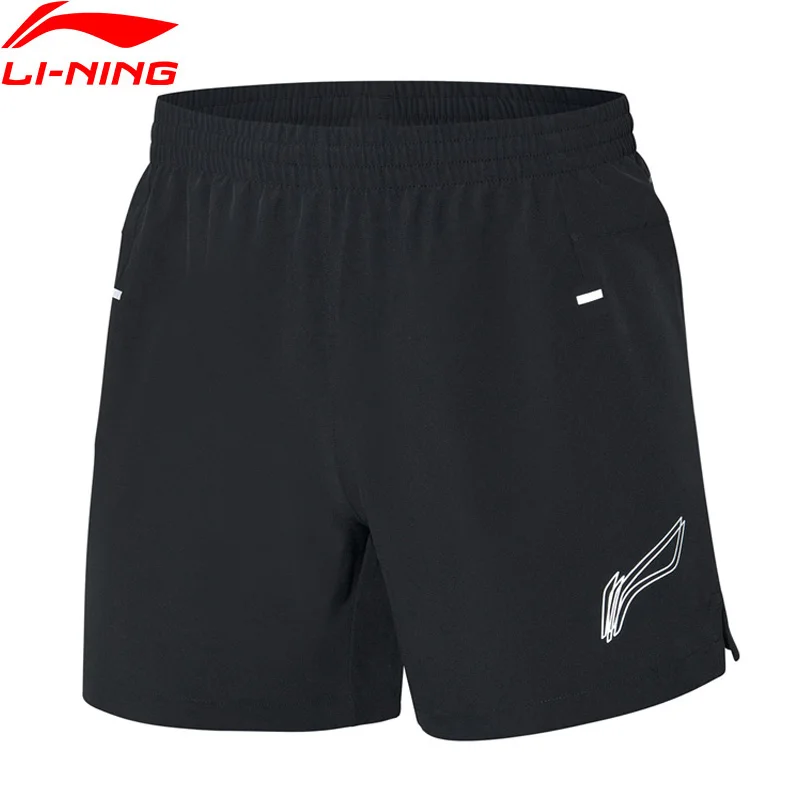 Мужские беговые шорты Li-Ning спортивные с защитой от влаги 92% полиэстер 8% спандекс