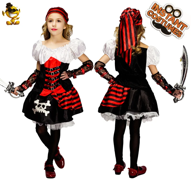 Girl's Pirate Costumes For Halloween Party Purim Role Play Cool