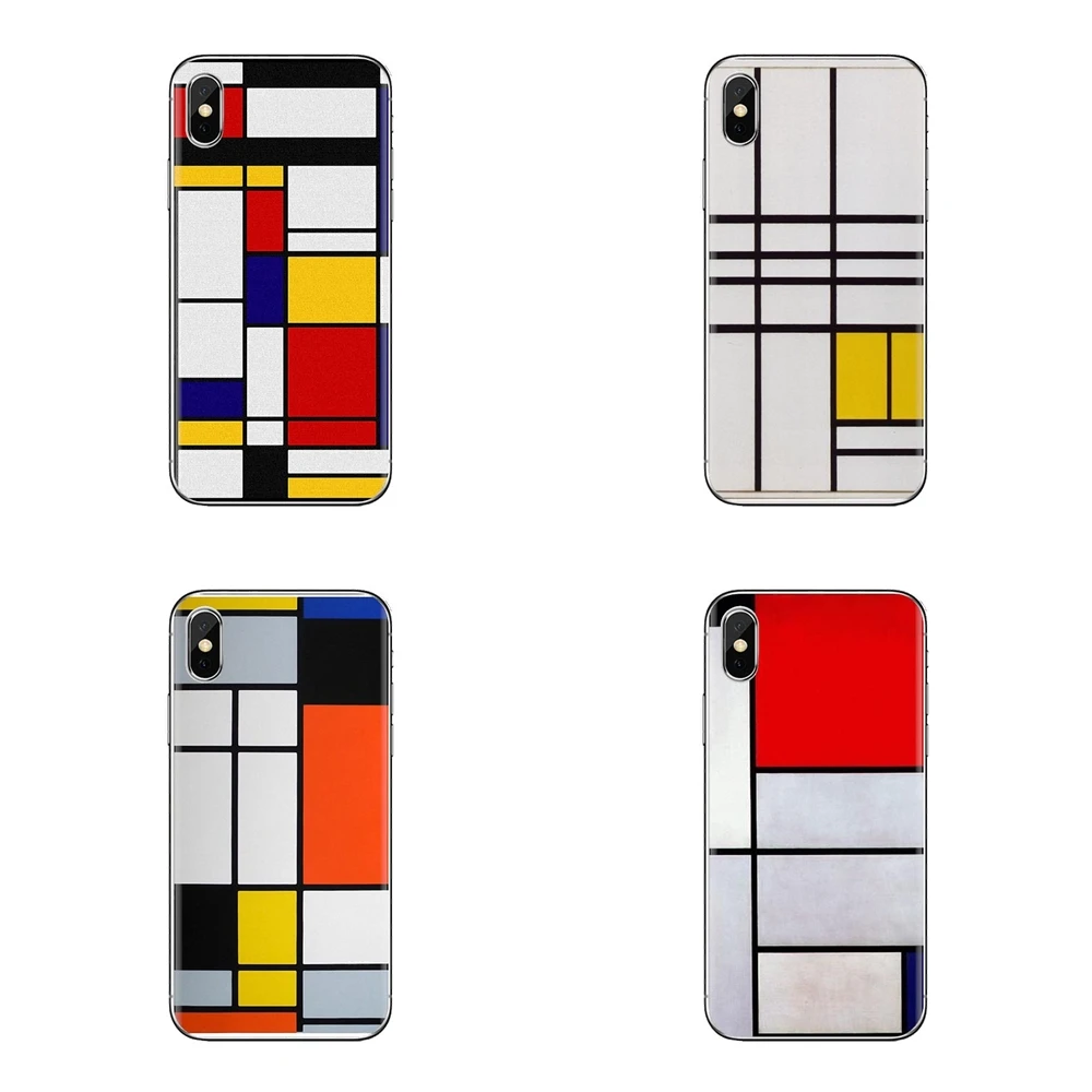Чехлы для телефонов bauhaus abstract piet mondrian iPhone XS Max XR X 4 4s 5 5S 5C SE 6 6S 7 8 Plus samsung Galaxy J1 J3 J5 J7 A3 A5
