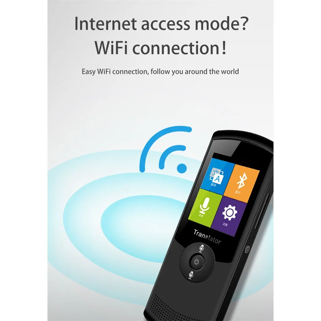 T5 портативный умный голосовой переводчик Bluebooth wifi переводчик в режиме реального времени поддержка перевода 42 языка с экраном 2,4 дюйма